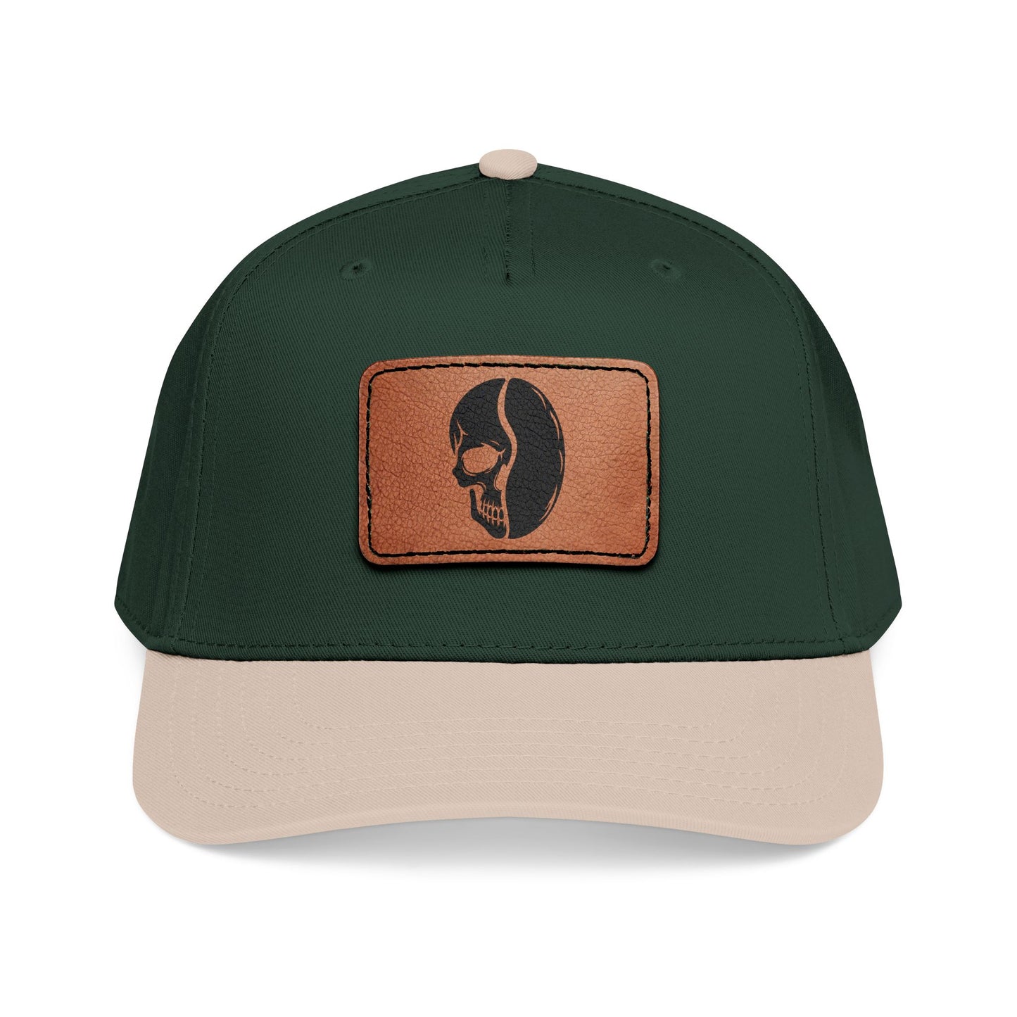 Leather Patch Cap - Skull Bean - 28 colors