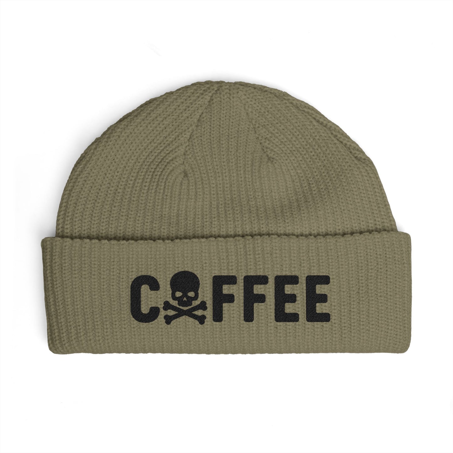 Coffee Skull Cuff Beanie — 5 Colors